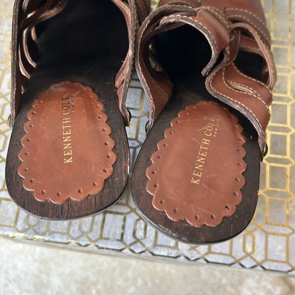 Kenneth Cole Wood Luck Leather Strappy Mule Clogs Women's size 8.5 - Picture 8 of 8